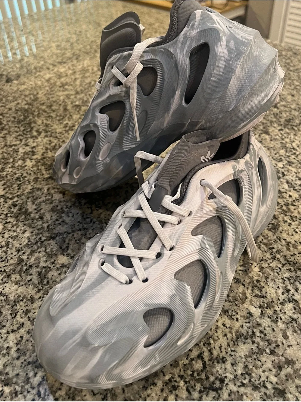 adidas Men's Gray White Sculpted Foam Runner Sneakers